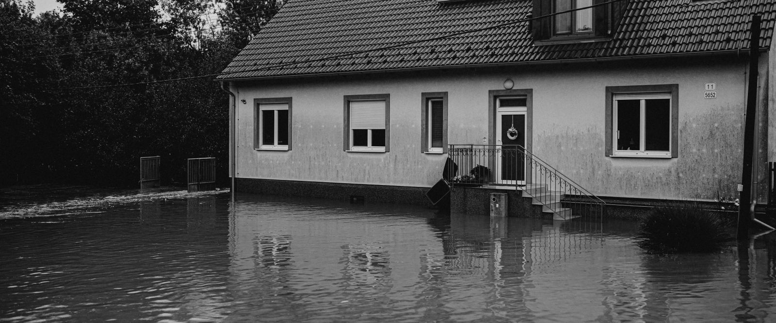 Flooded house