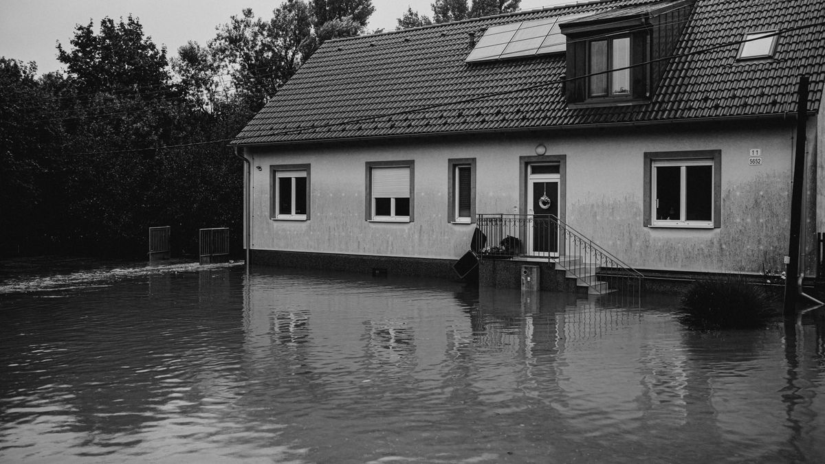 Flooded house